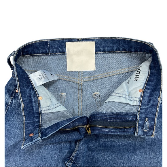 NWT Mother The Swisher Sneak Fray Super Wide Leg Jean size 25 in Punch Buggy - Picture 7 of 11